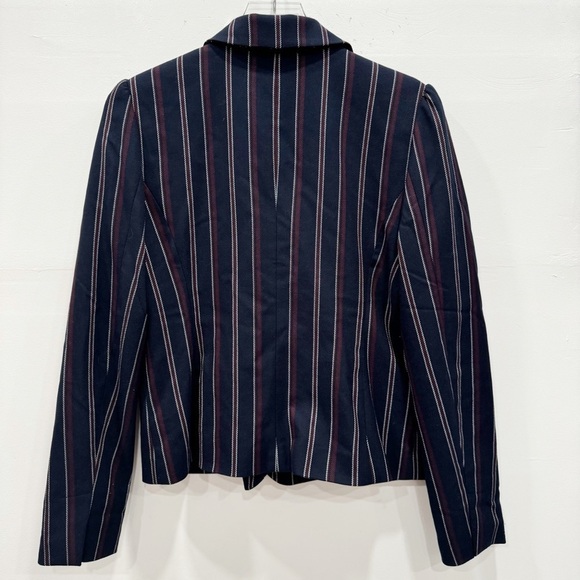 Chelsea28 One Button Stripe Blazer Jacket Medium Navy Blue - Picture 2 of 6